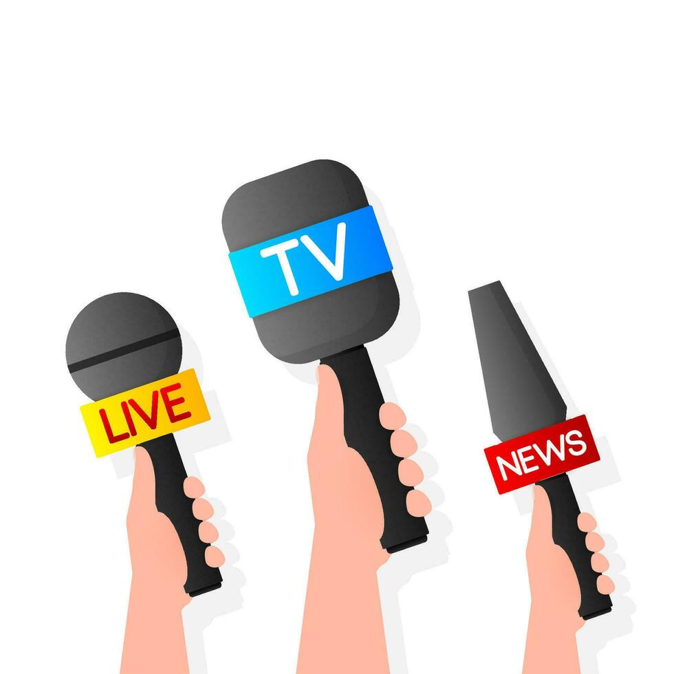 Flat infographic with mass media. Isometric vector. Business icon vector