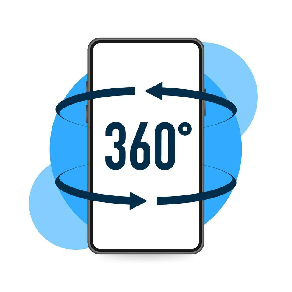 360 degrees view sign icon on white background. vector