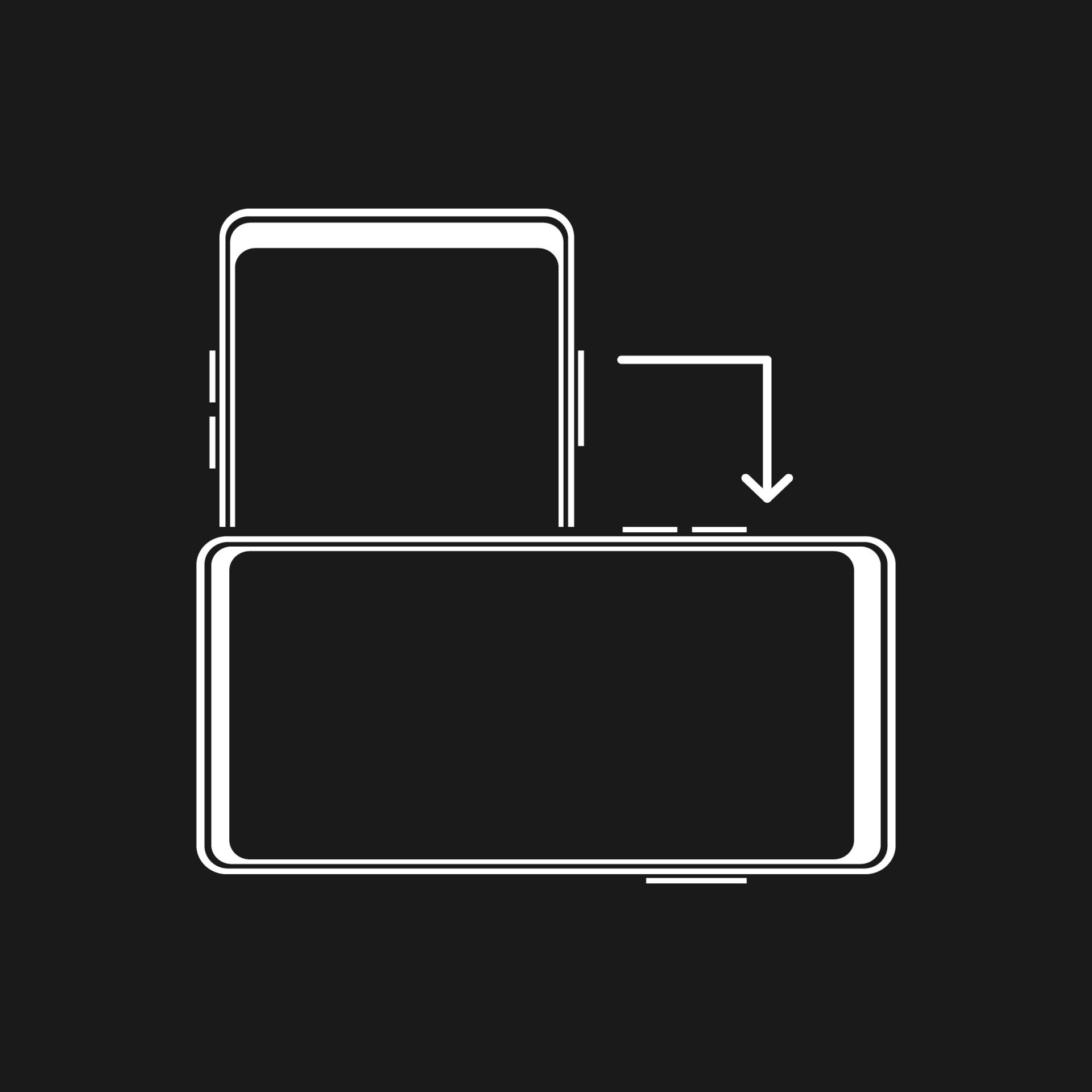 Rotate Mobile phone. Turn your device. Device rotation symbol. Vector
