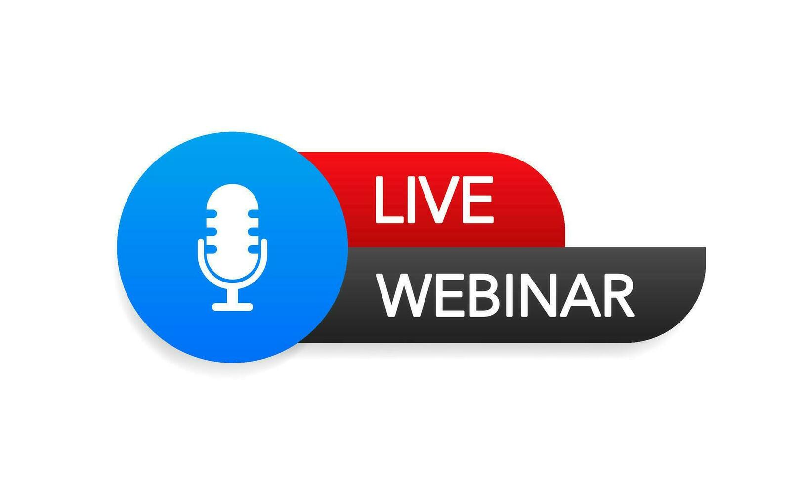 Live Webinar Button, icon. Vector stock design