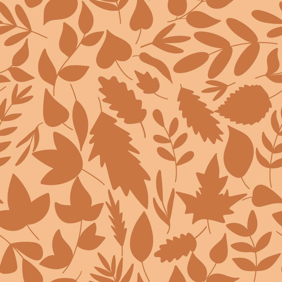Autumn foliage seamless pattern vector illustration