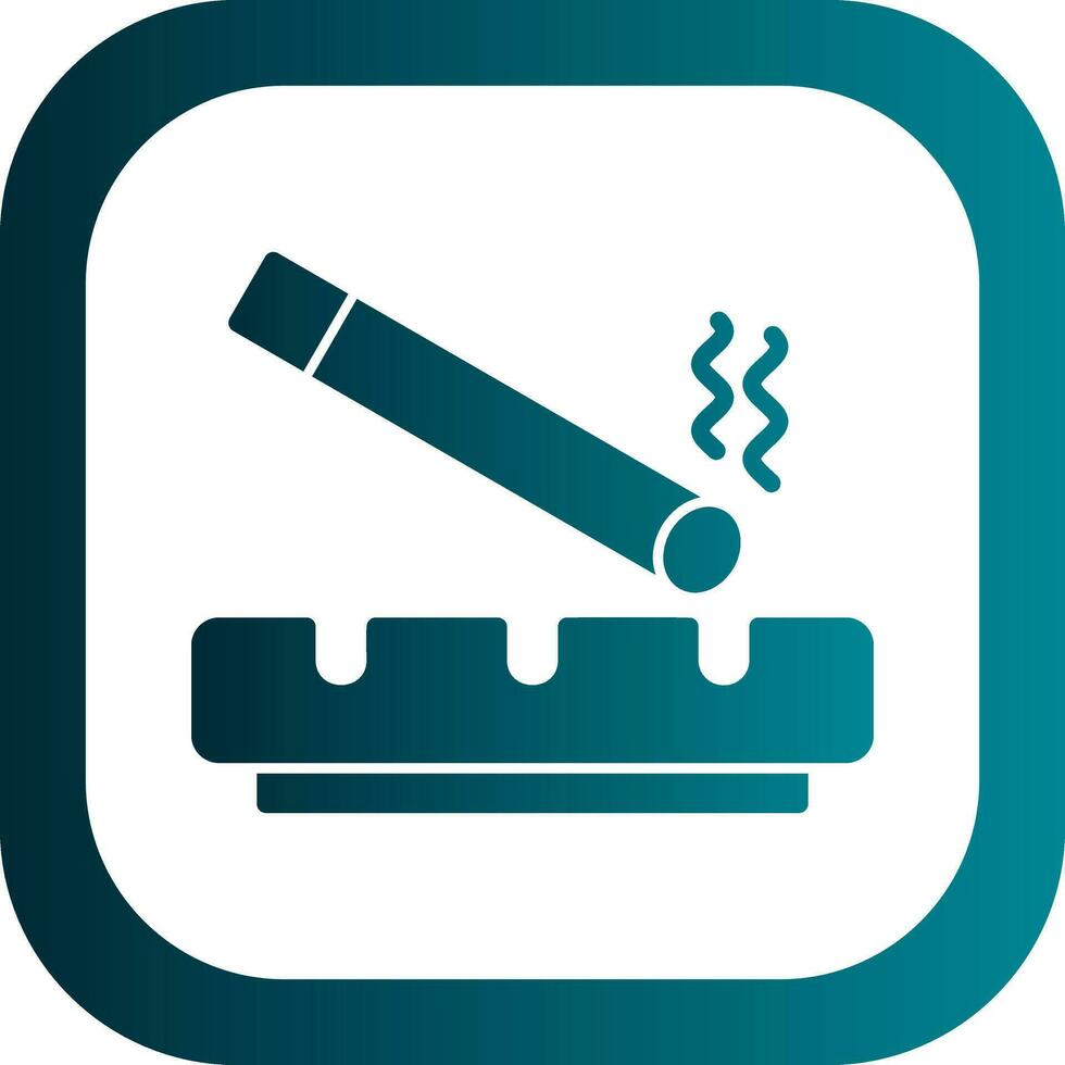 Ashtray Vector Icon Design