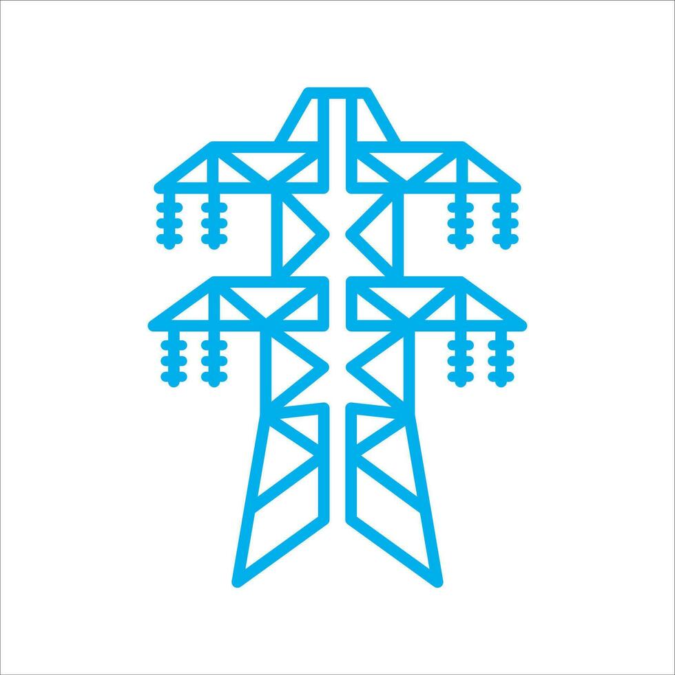 high voltage tower icon vector illustration symbol