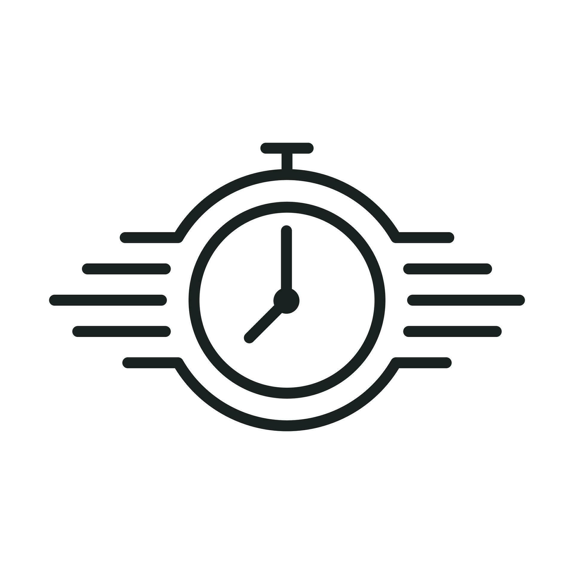 Fast Clock Timer Icon, Quick Time, Fast Delivery Timer Vector, Time Out