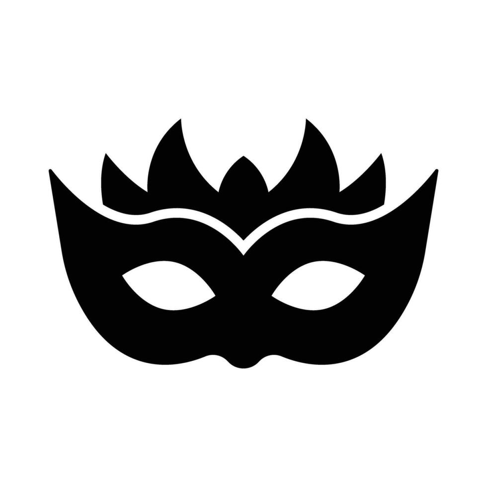 Carnival Mask Vector Glyph Icon For Personal And Commercial Use.