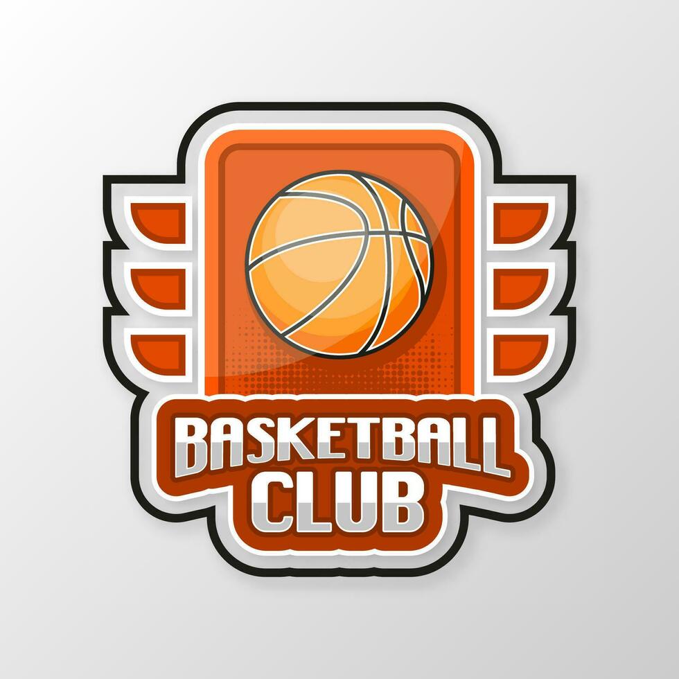 Basketball ball. Sport game tournament. League team and fan club. Vector illustration.