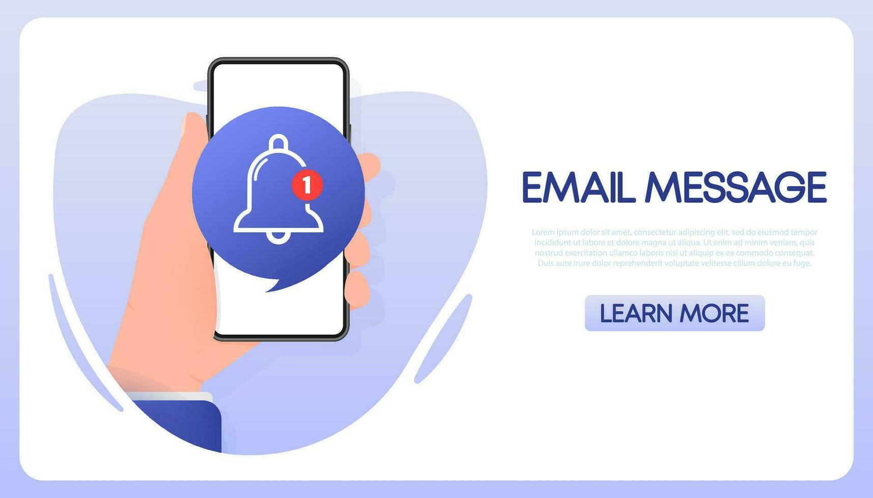 Email message smartphone. Message notification icon.Digital marketing concept vector