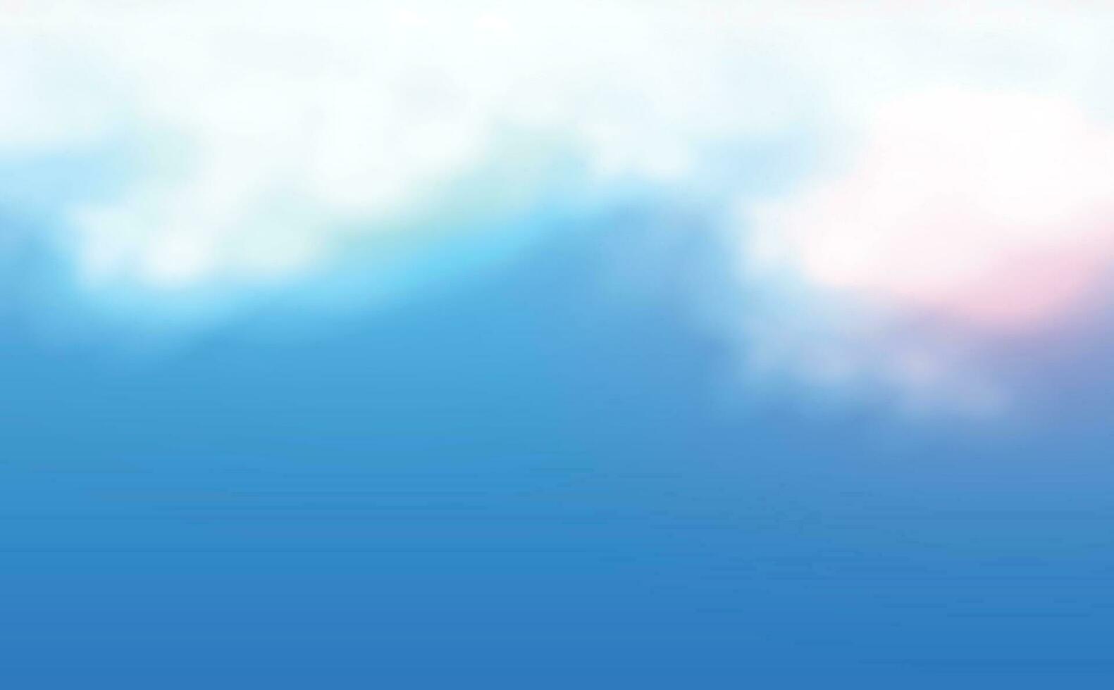 Background with clouds on blue sky. Vector background