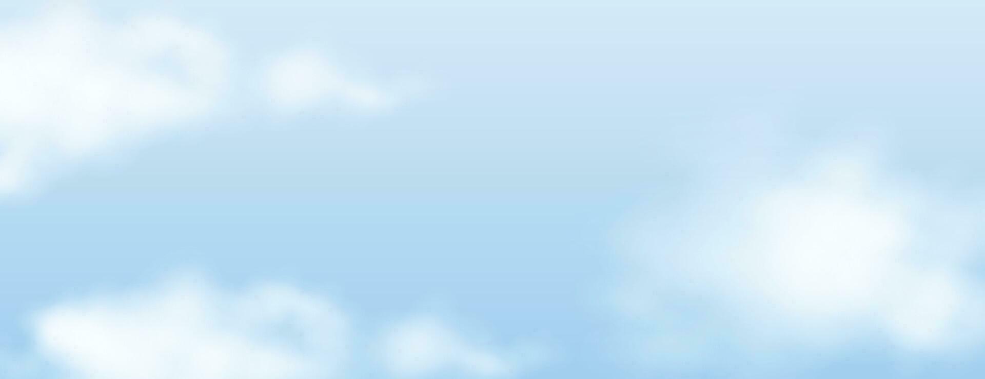 Background with clouds on blue sky. Vector background