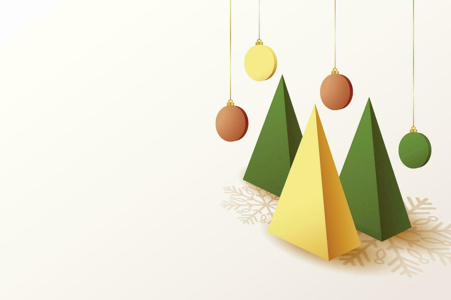Merry Christmas background with christmas ornaments. vector