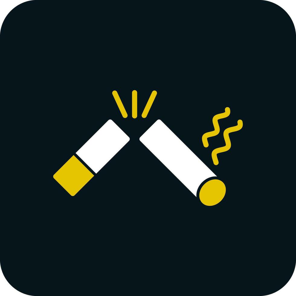 Broken Cigarette Vector Icon Design