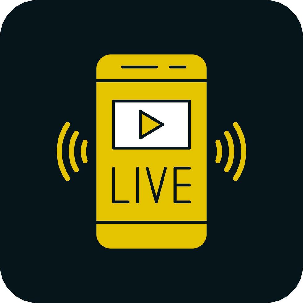 Video Stream Vector Icon Design
