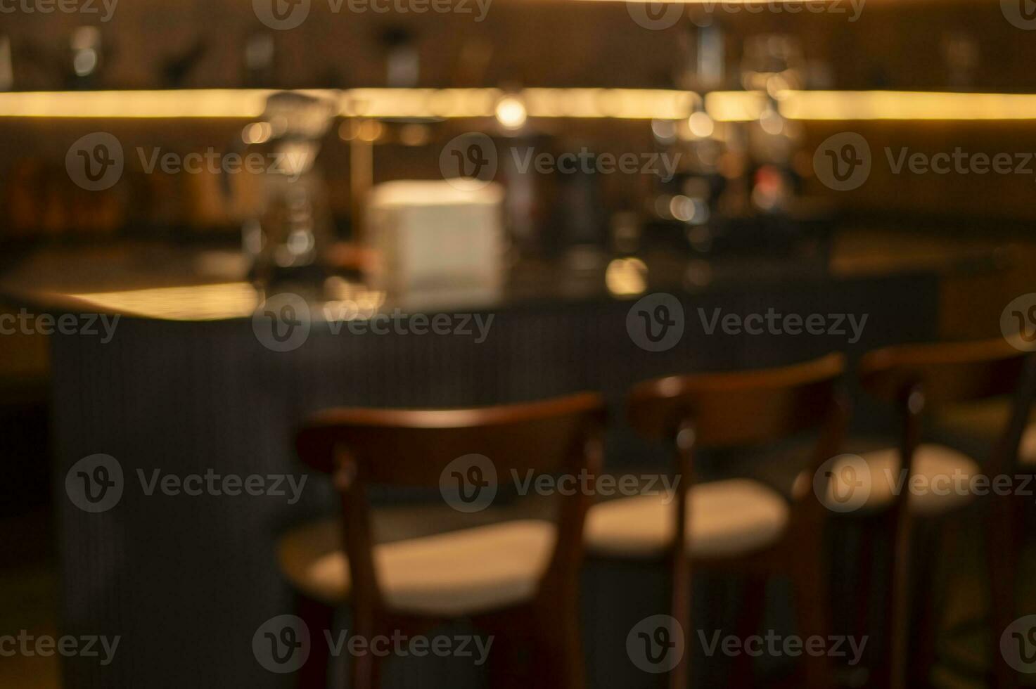 Blurred  background of modern coffee shop photo