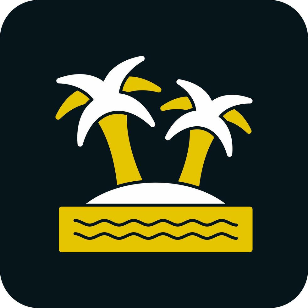 diseño de icono de vector de isla