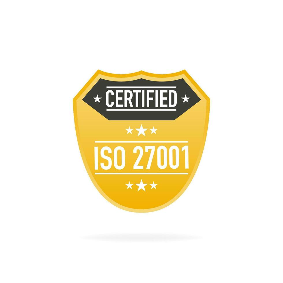 Certified gold seal isolated on white background. Vector illustration.