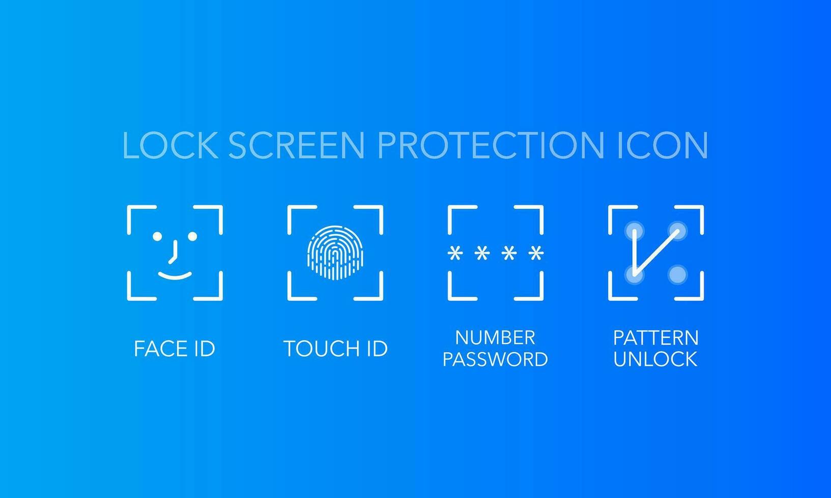 Lock screen protection icon. Lock screen protection for mobile app design. vector