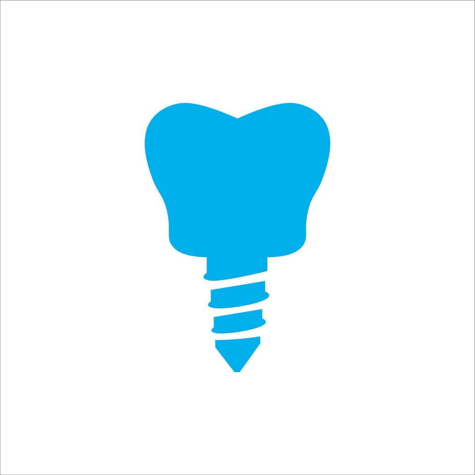 tooth implantation icon vector illustration symbol