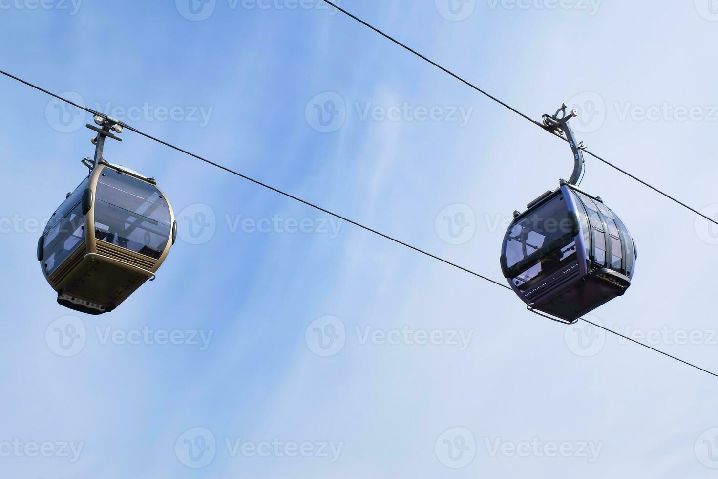 two Cabs cable car against the sky photo