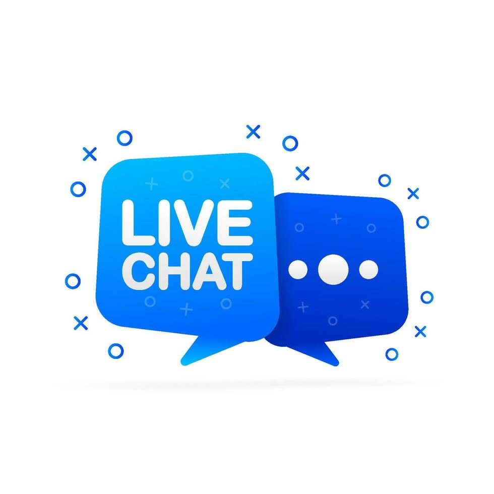 Live chat in flat style. Online support call center. Customer service. Client support online helpline vector