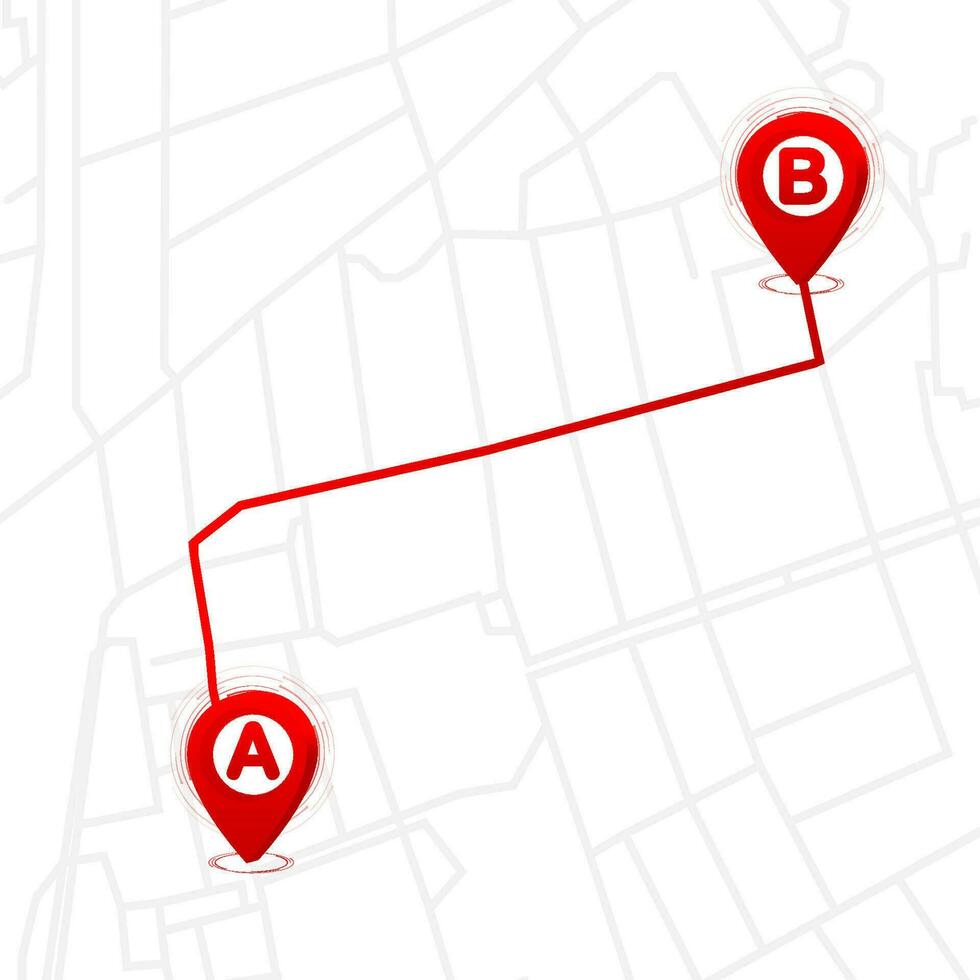 ciudad calle un si mapa, pista distancia. mapa ubicación. vector ilustración.