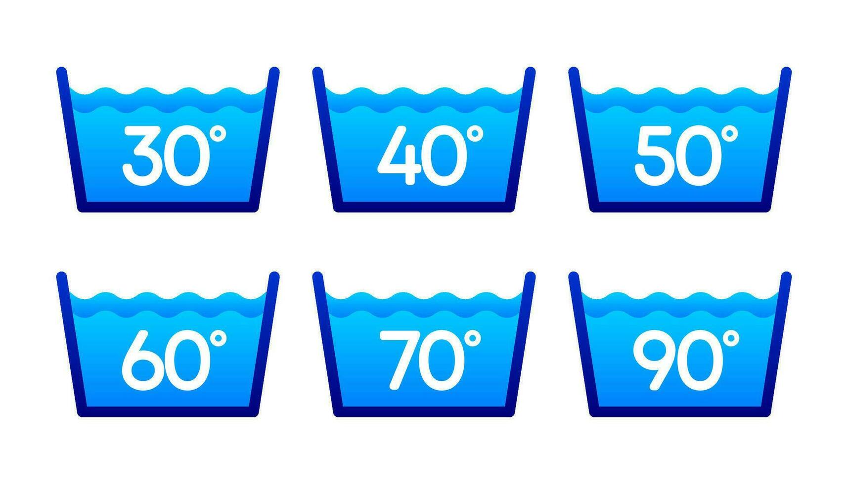 Machine wash temperature icon. Wash at 60 degree icon with text. Water temperature set icon vector sign