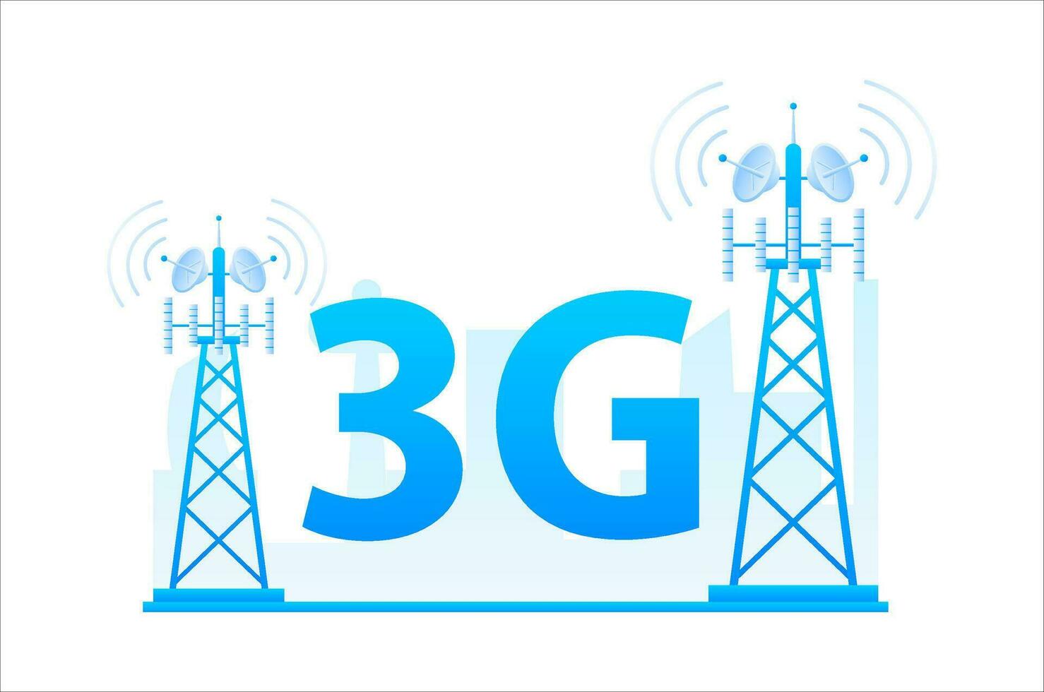 3g network technology. Internet systems telecommunication service vector