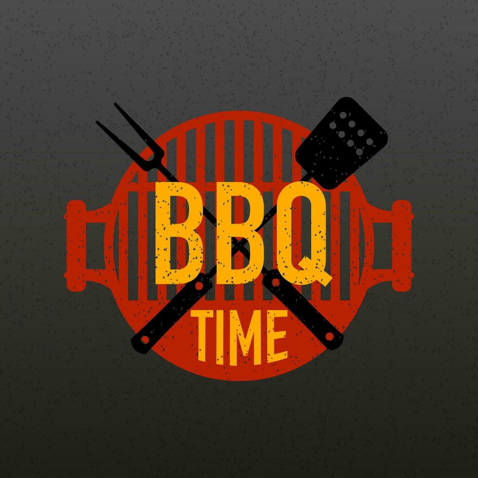 BBQ time, Party. Barbecue or grill tool. Vector illustration.