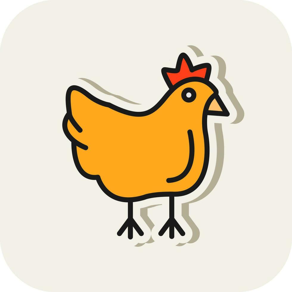 Chicken Vector Icon Design