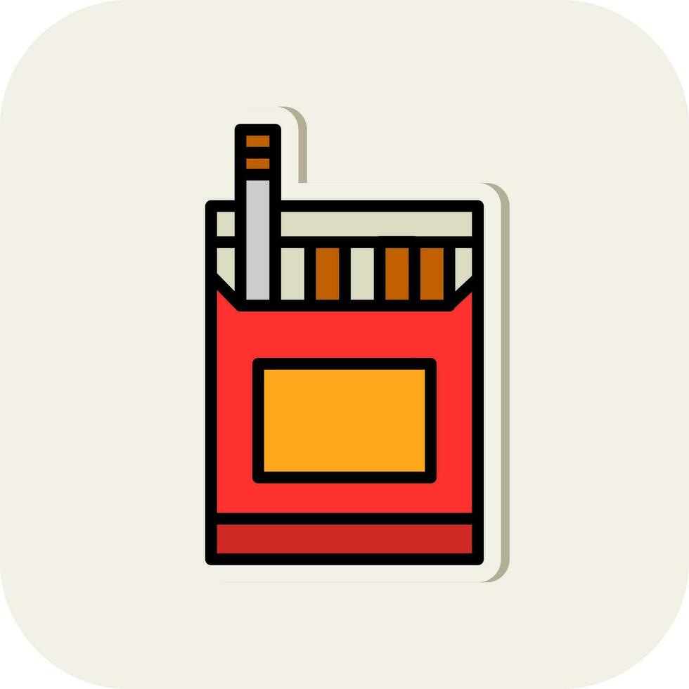 Cigarette Pack Vector Icon Design