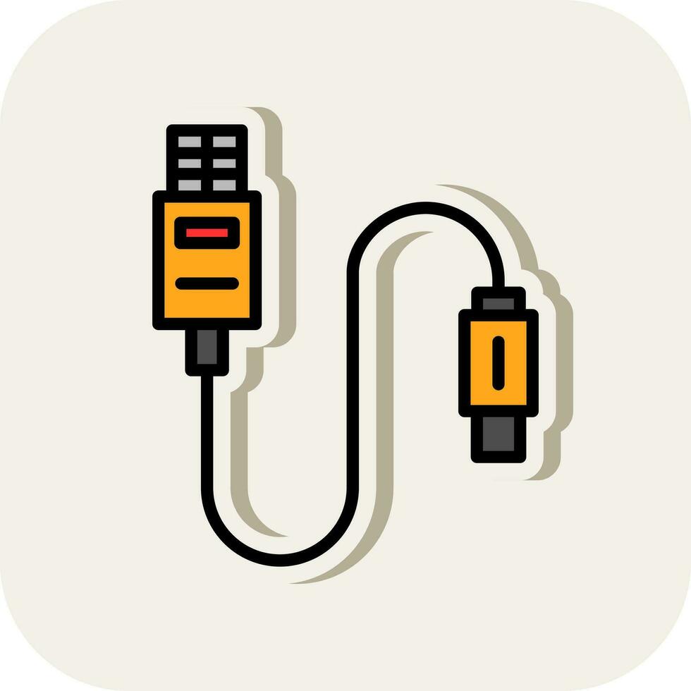 Usb Cable Vector Icon Design