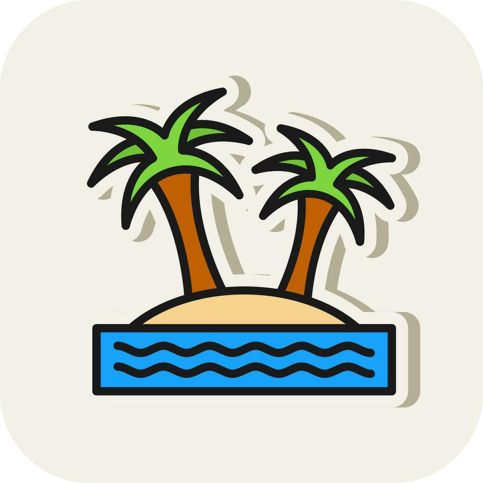 Island Vector Icon Design