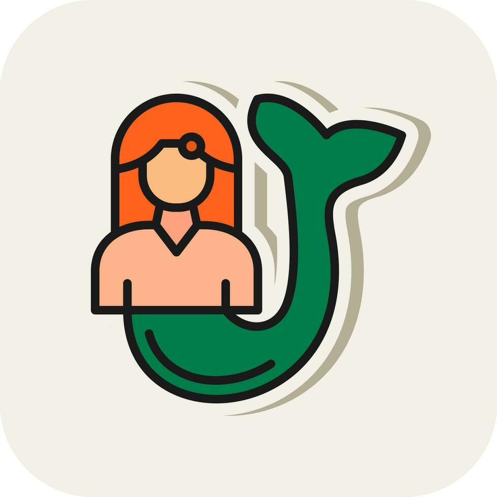 Mermaid Vector Icon Design