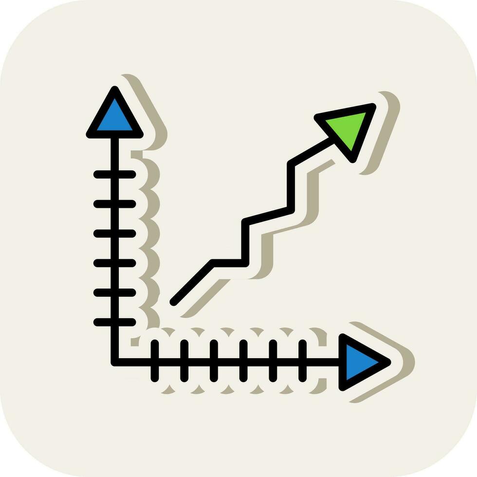 Line Chart Vector Icon Design