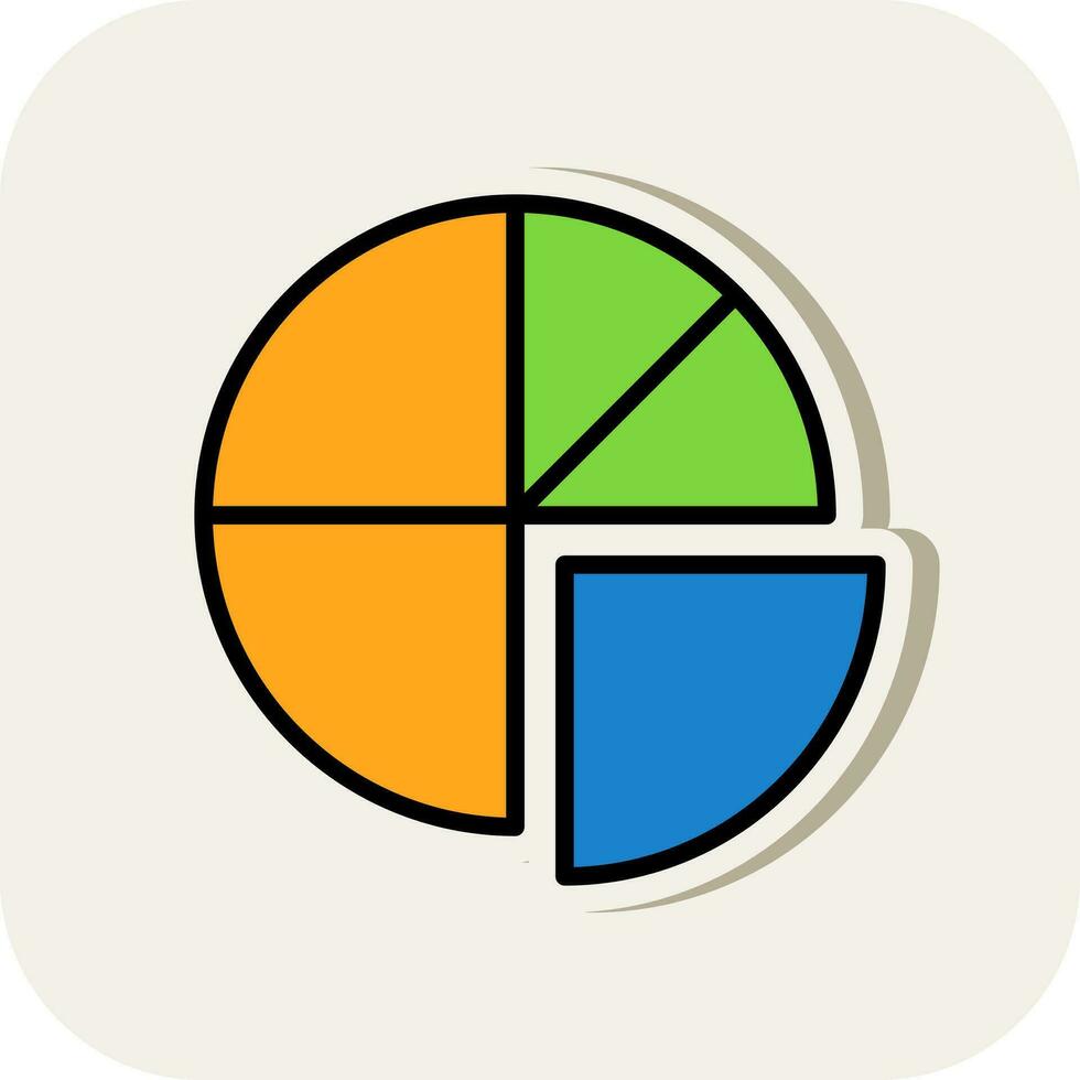 Pie Chart Vector Icon Design