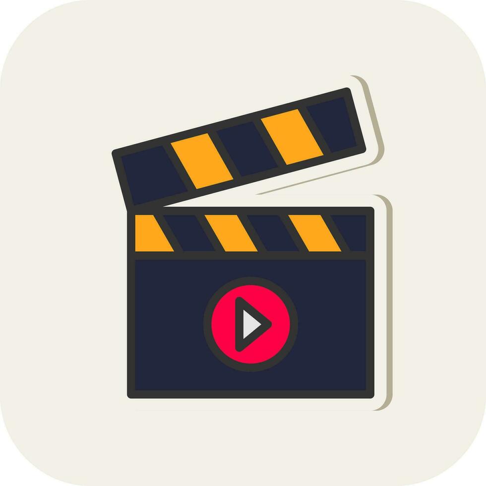 Clapperboard Vector Icon Design