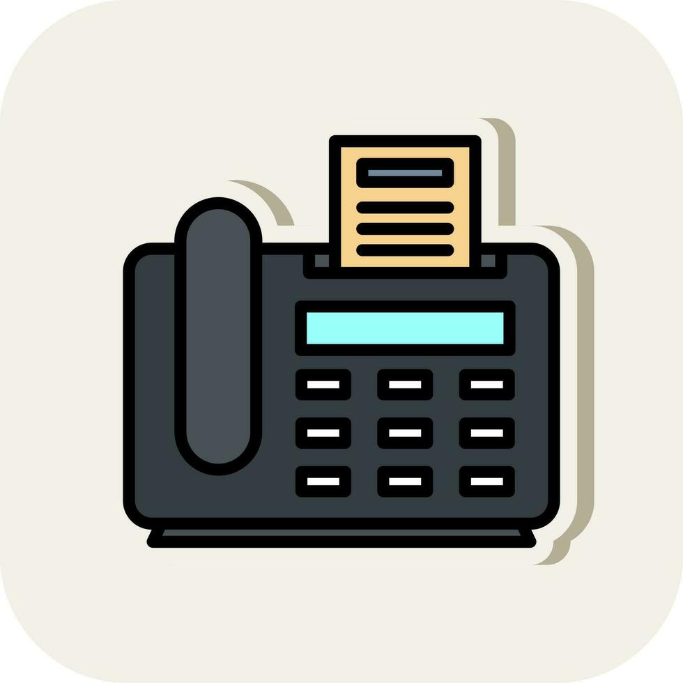 Fax Machine Vector Icon Design