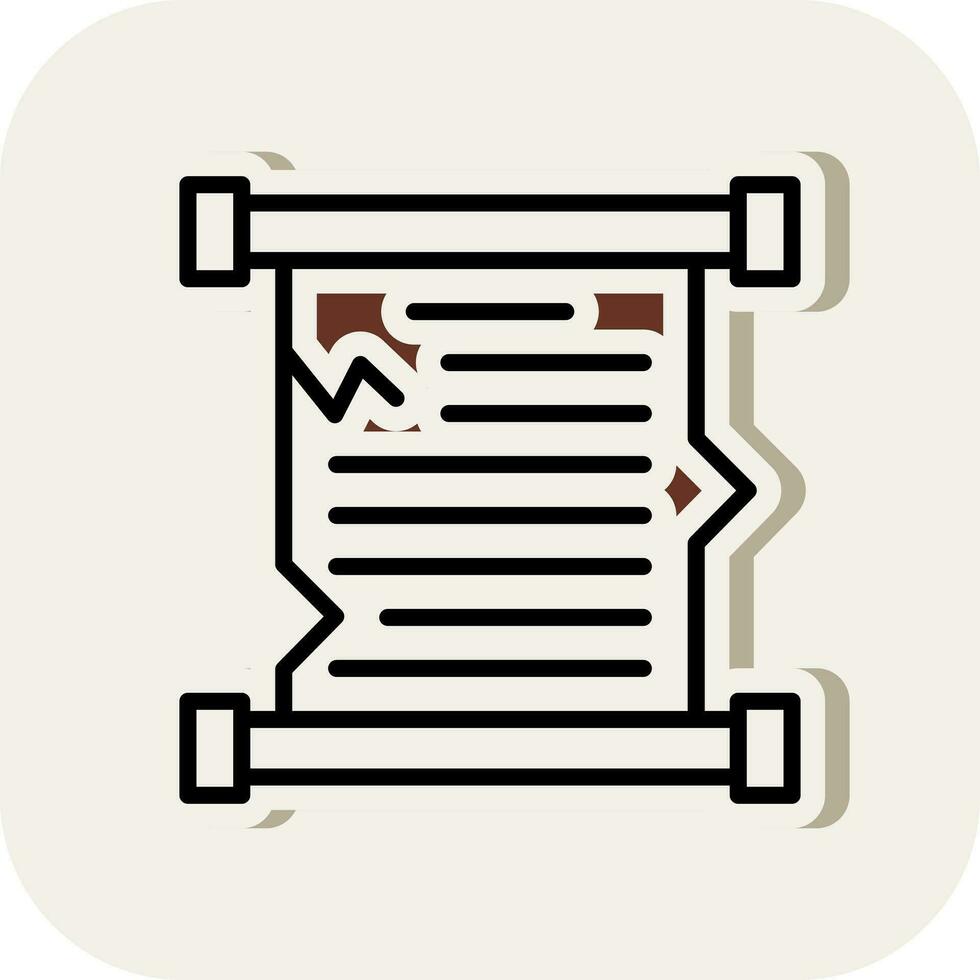 Old Scroll Vector Icon Design