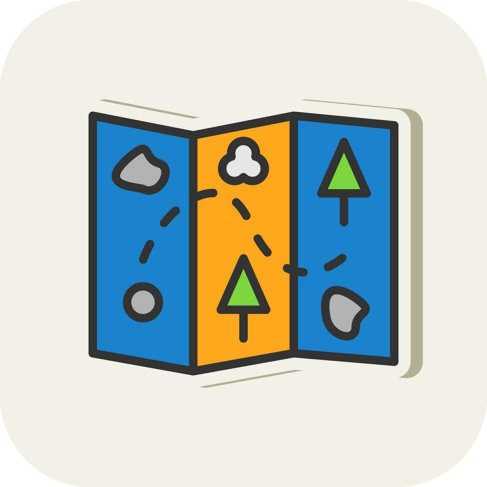 Treasure Map Vector Icon Design