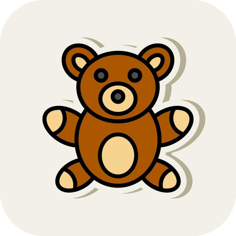 diseño de icono de vector de oso de peluche