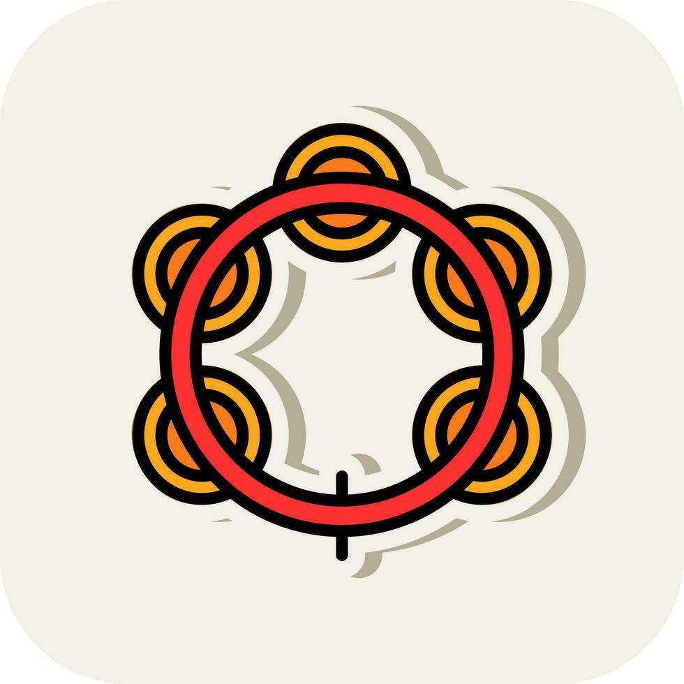 Tambourine Vector Icon Design