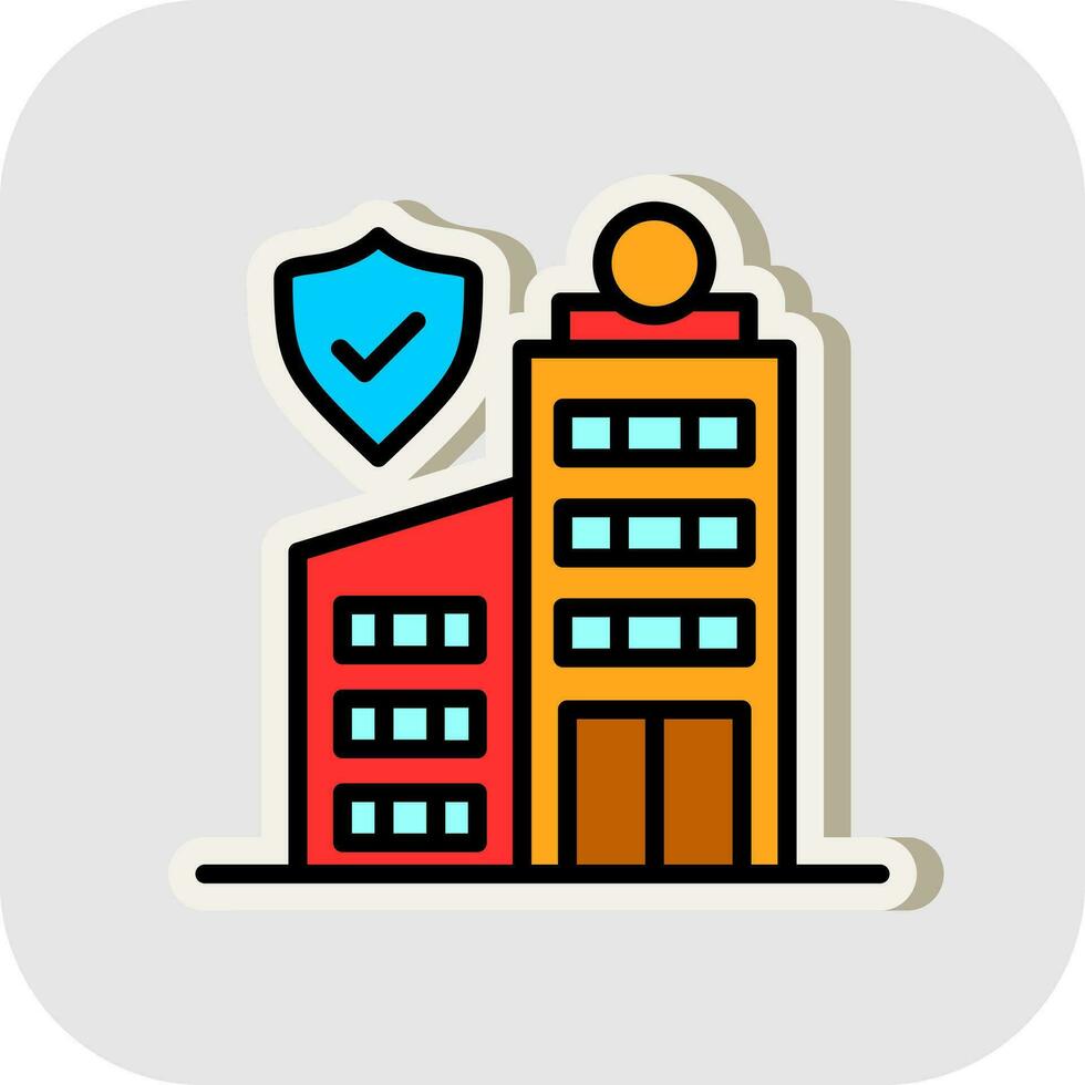 Insurance Building Vector Icon Design