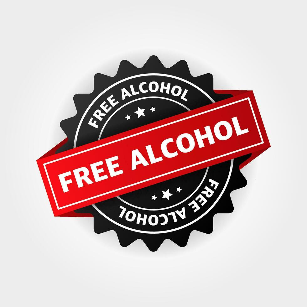 alcohol gratis icono símbolo. vector ilustración.