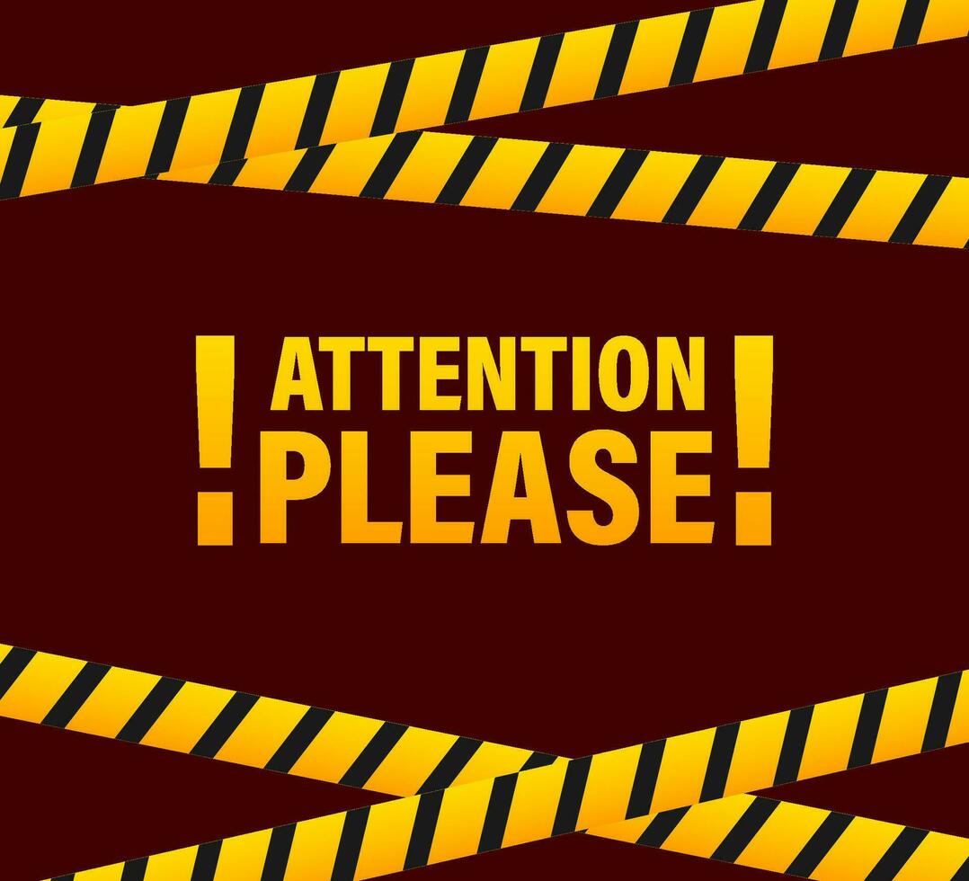 Attention please concept vector illustration of important announcement.