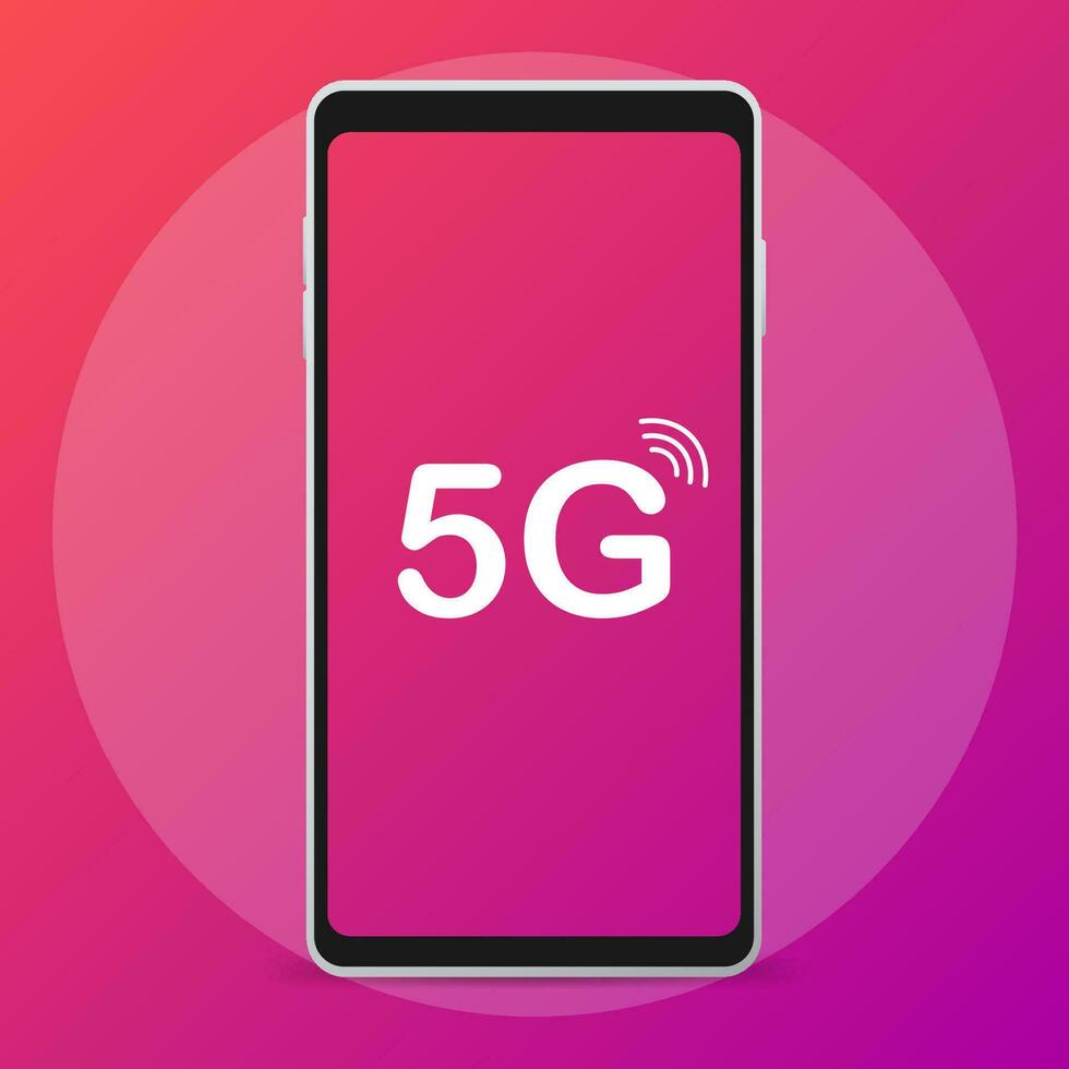 Icon of Wi-fi technology 5G . Vector illustration.