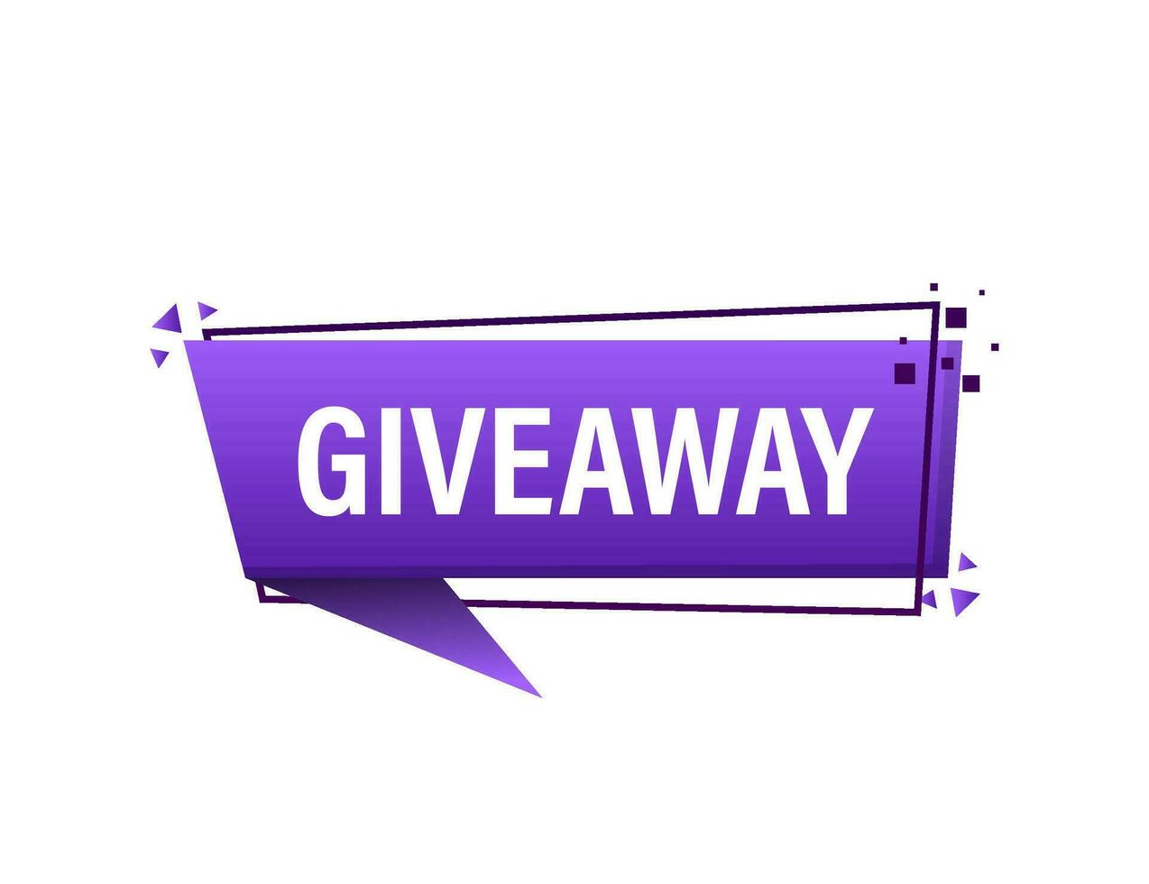 Giveaway logo template for social media post or website banner. vector