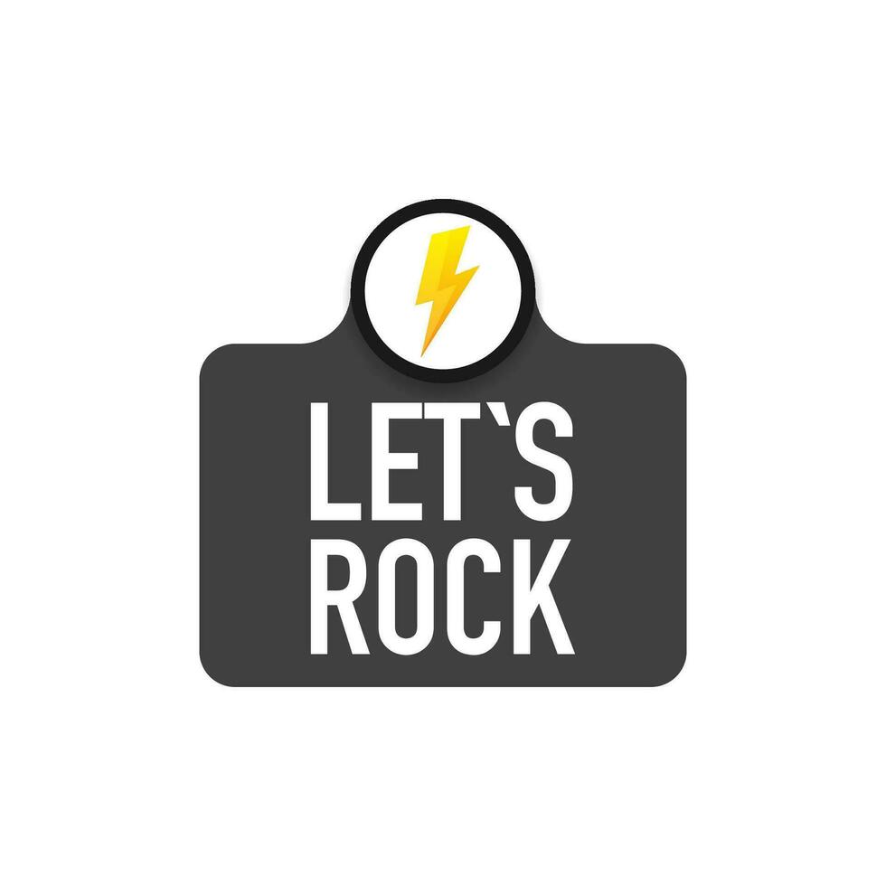 Let's Rock poster. Quote for rock festival or concert design vector