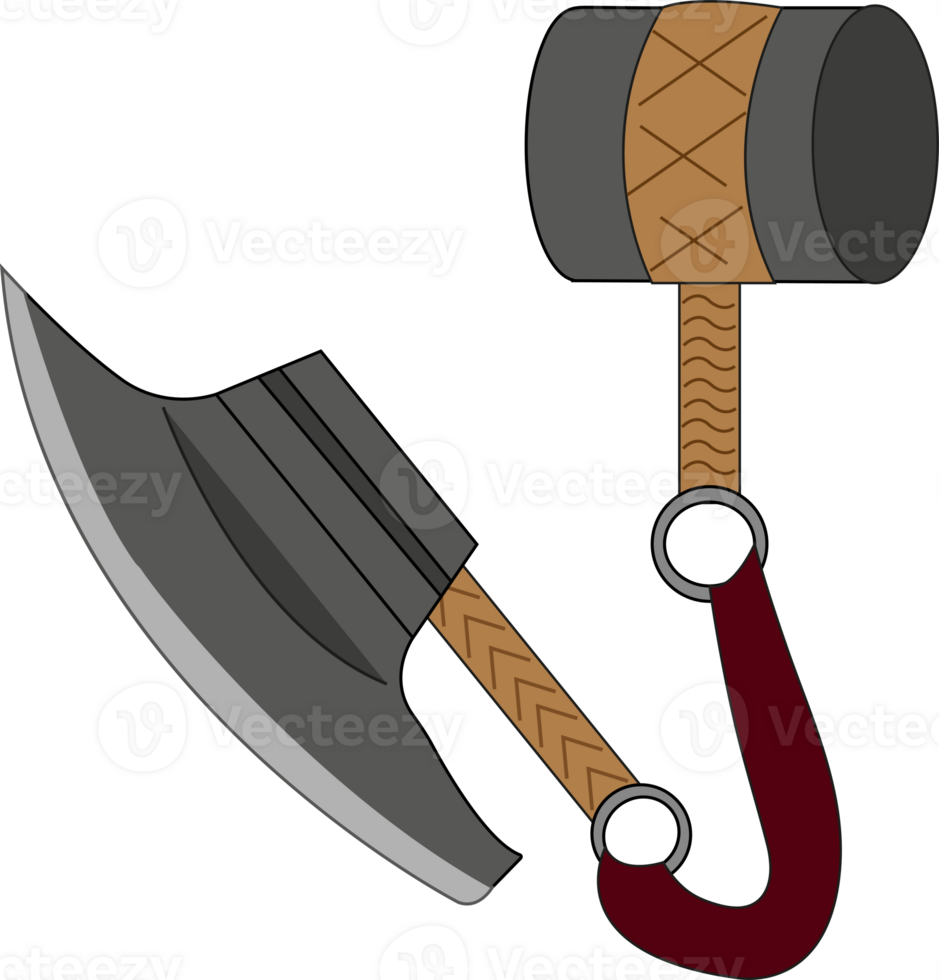 Vector illustration of a dagger, sword. png