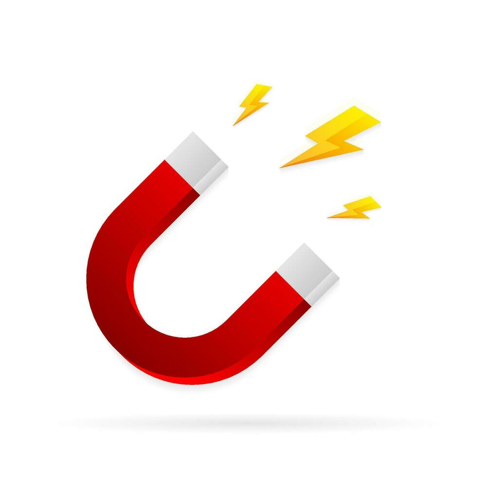 Magnet, great design for any purposes. Isolated object vector