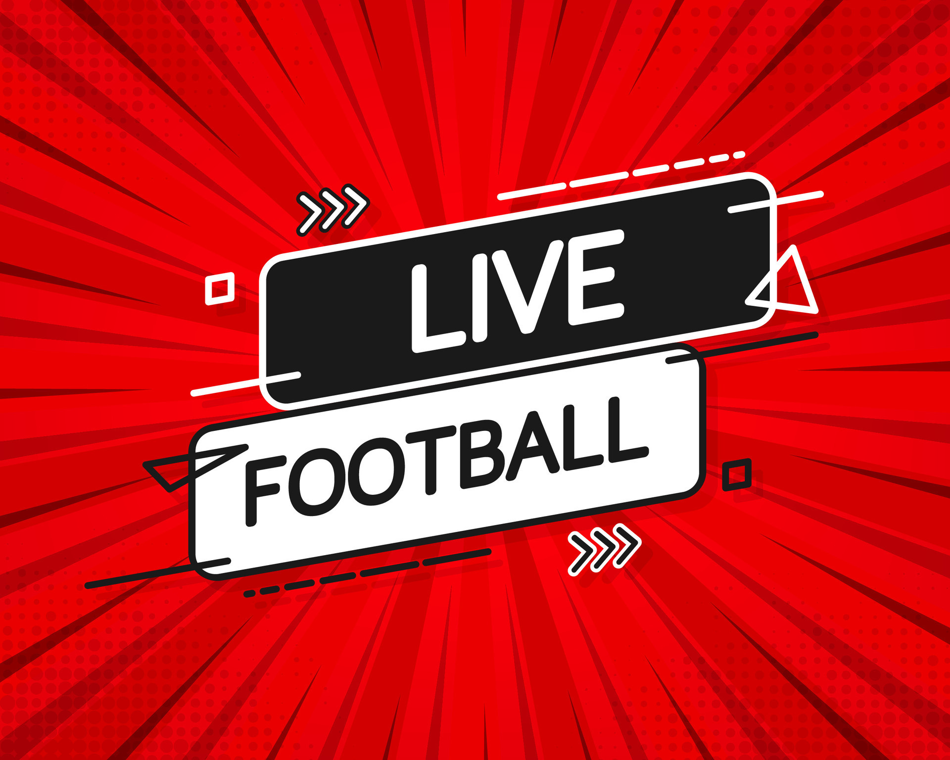 Live Football streaming Icon, Badge, Button for broadcasting or online football stream