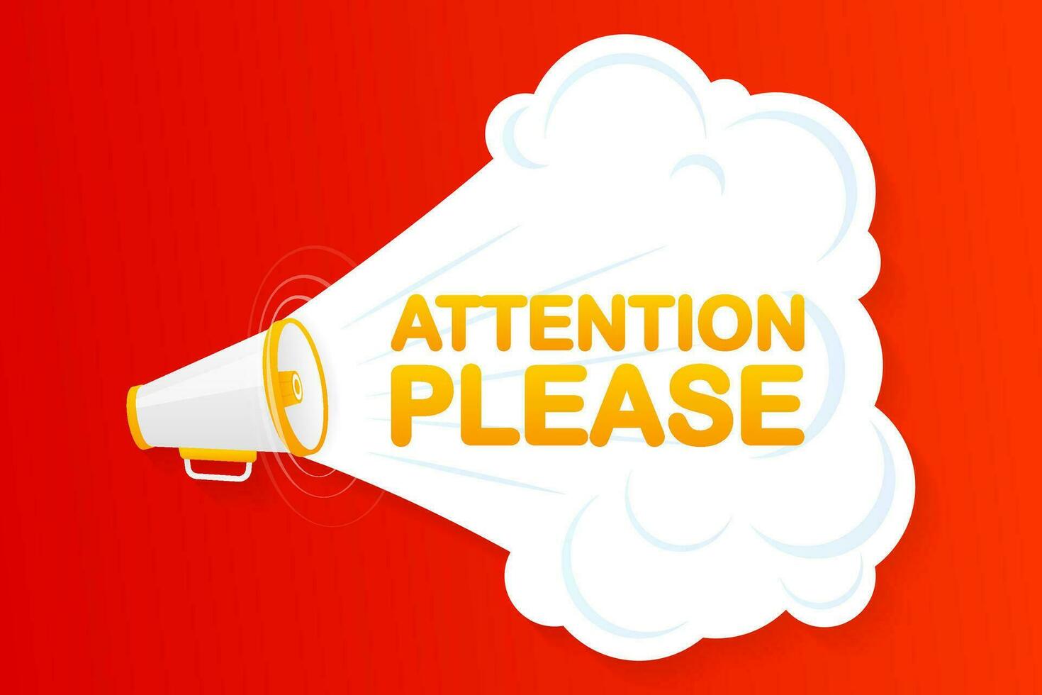 Attention please concept vector illustration of important announcement